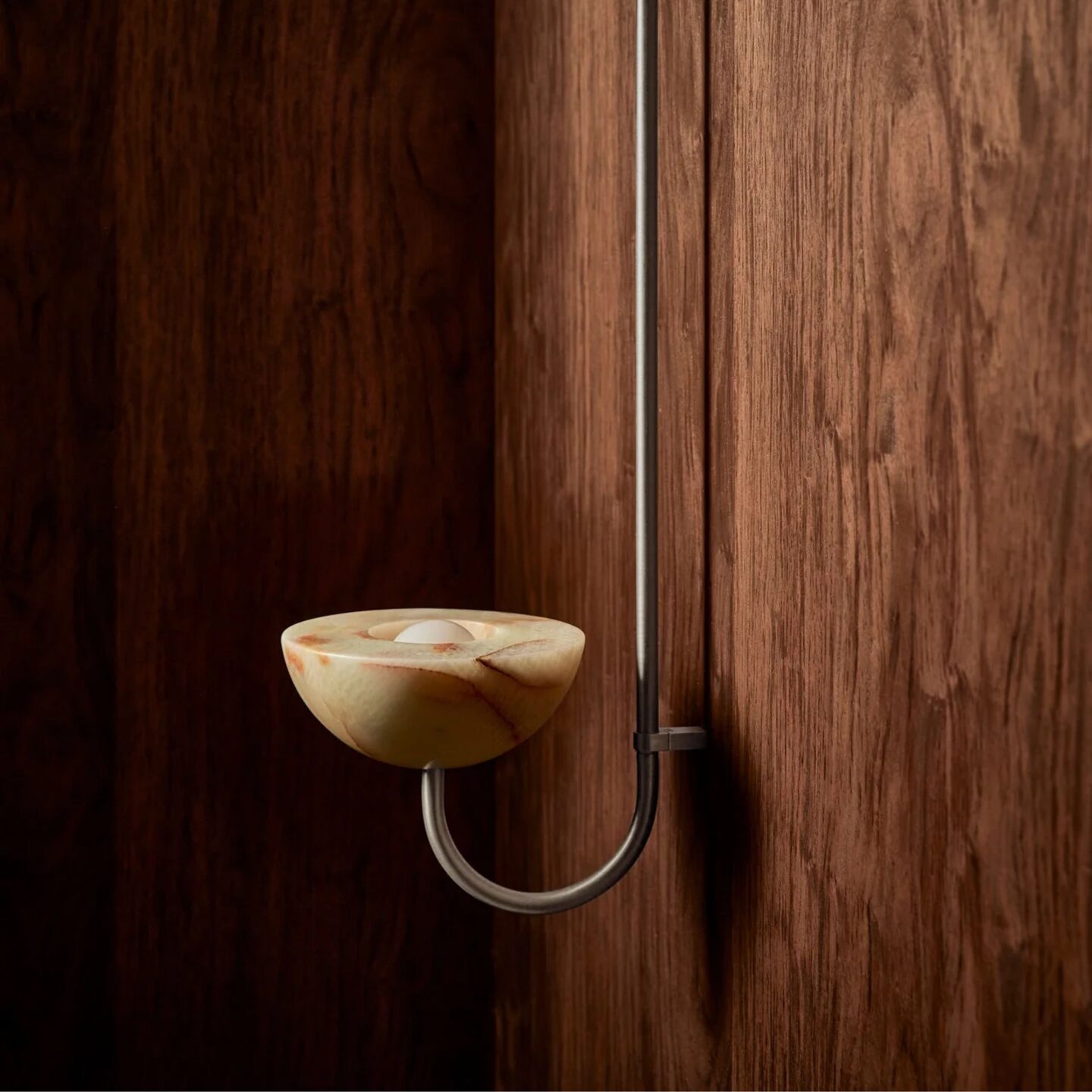 Aurelia Wall Light Large Jade Onyx & Brushed Nickel